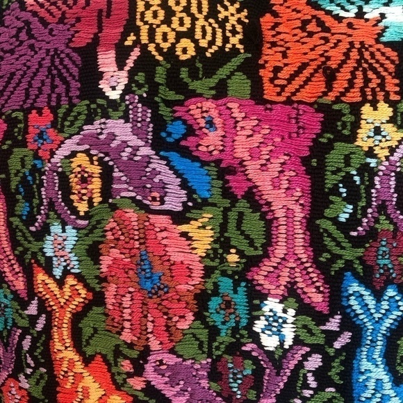 Modern Two Decorating Accent Multi Colorful Embroidered Square Throw Pillow - Picture 5 of 13